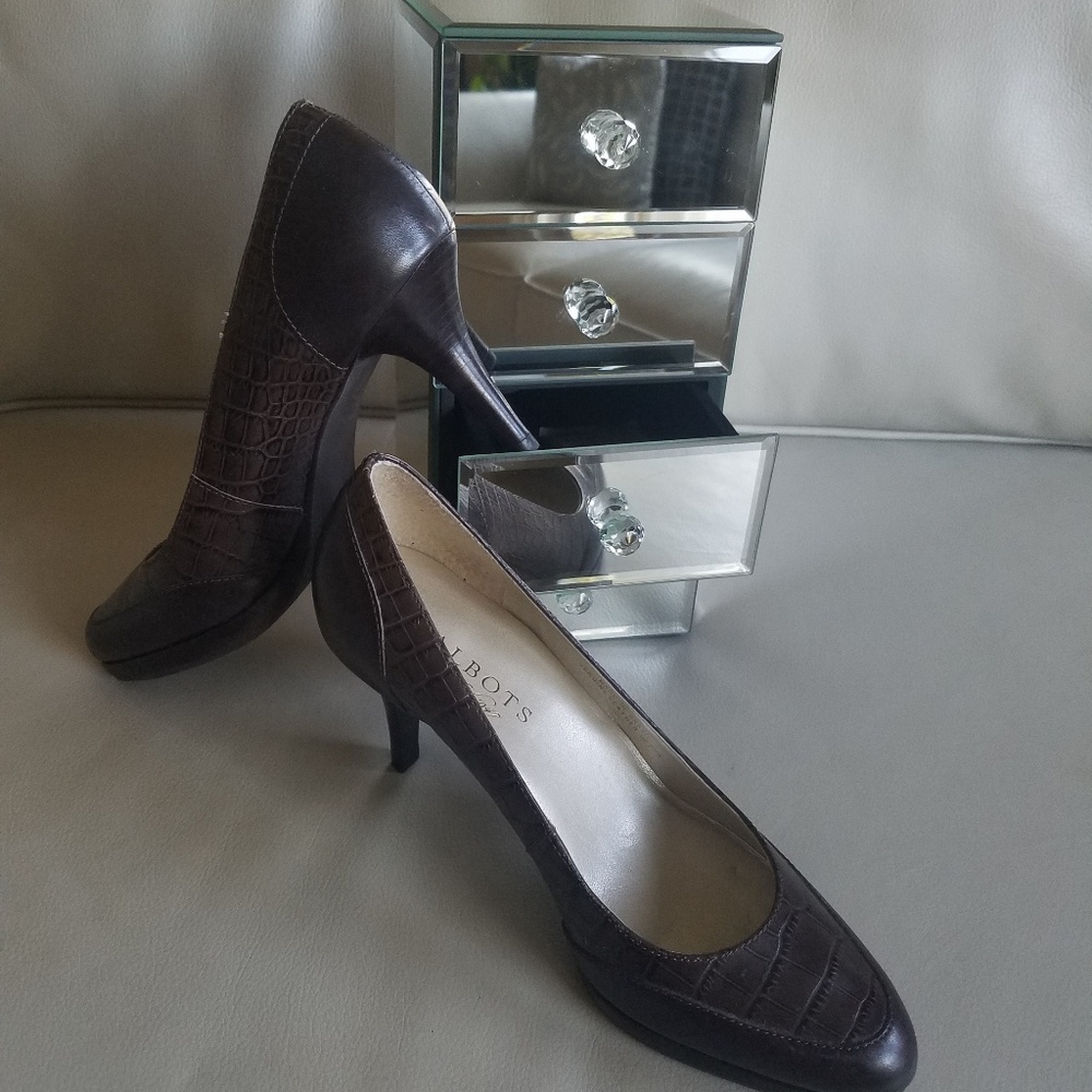Talbots croc style high heel pump